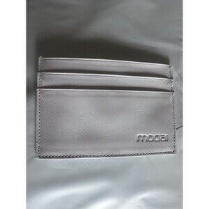 🧡Moda Spana Minimalist Leather Card/Cash Wallet White unisex